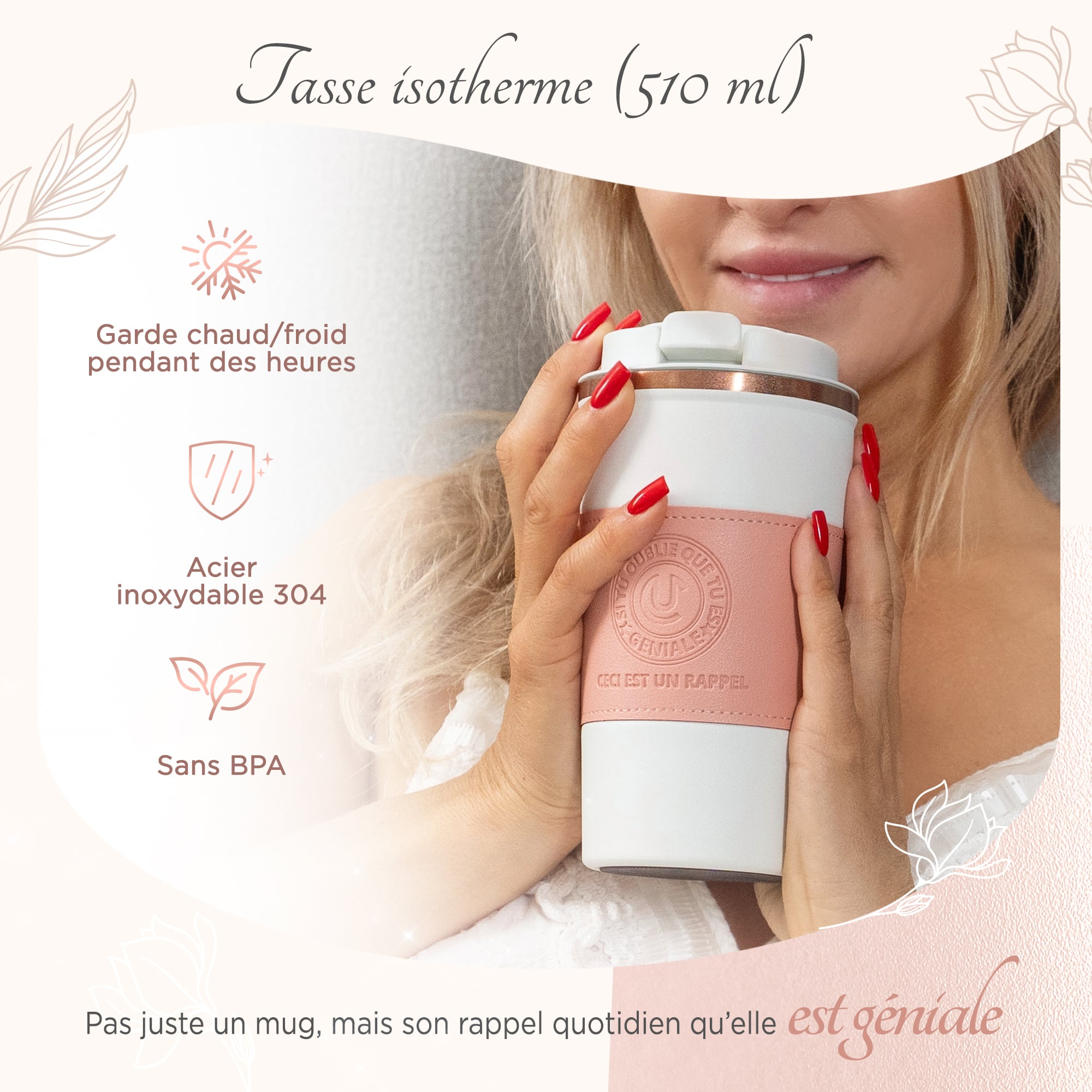 Mug isotherme cadeau femme original